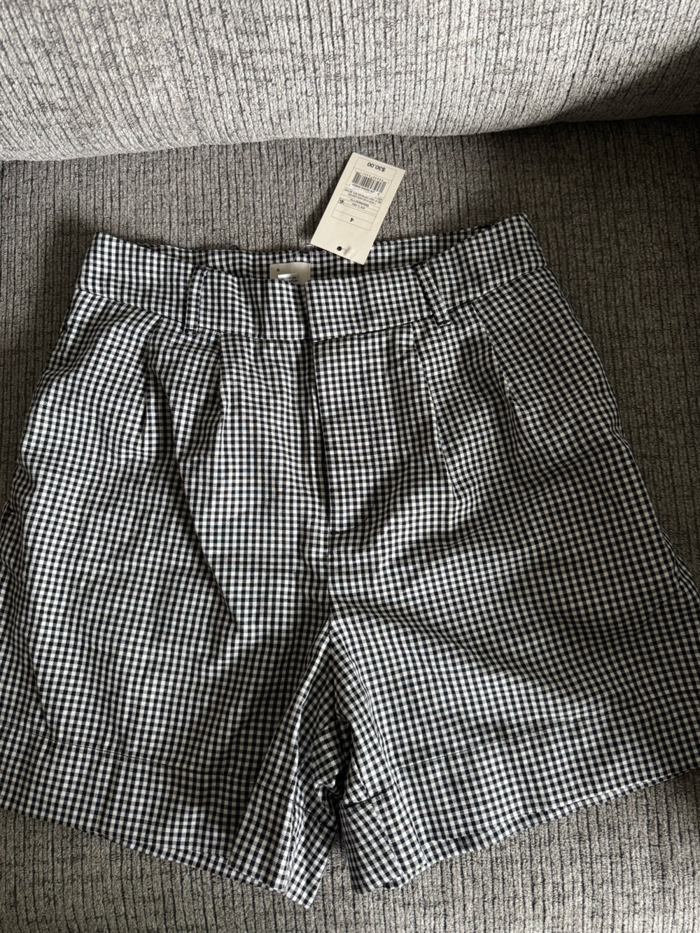 a new day Black and White Gingham Shorts